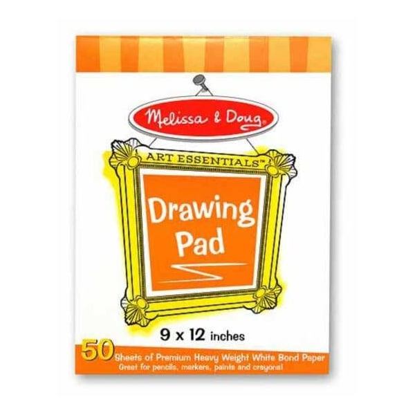 Drawing Pad, 9 X 12, White, 50 Sheets, PK10